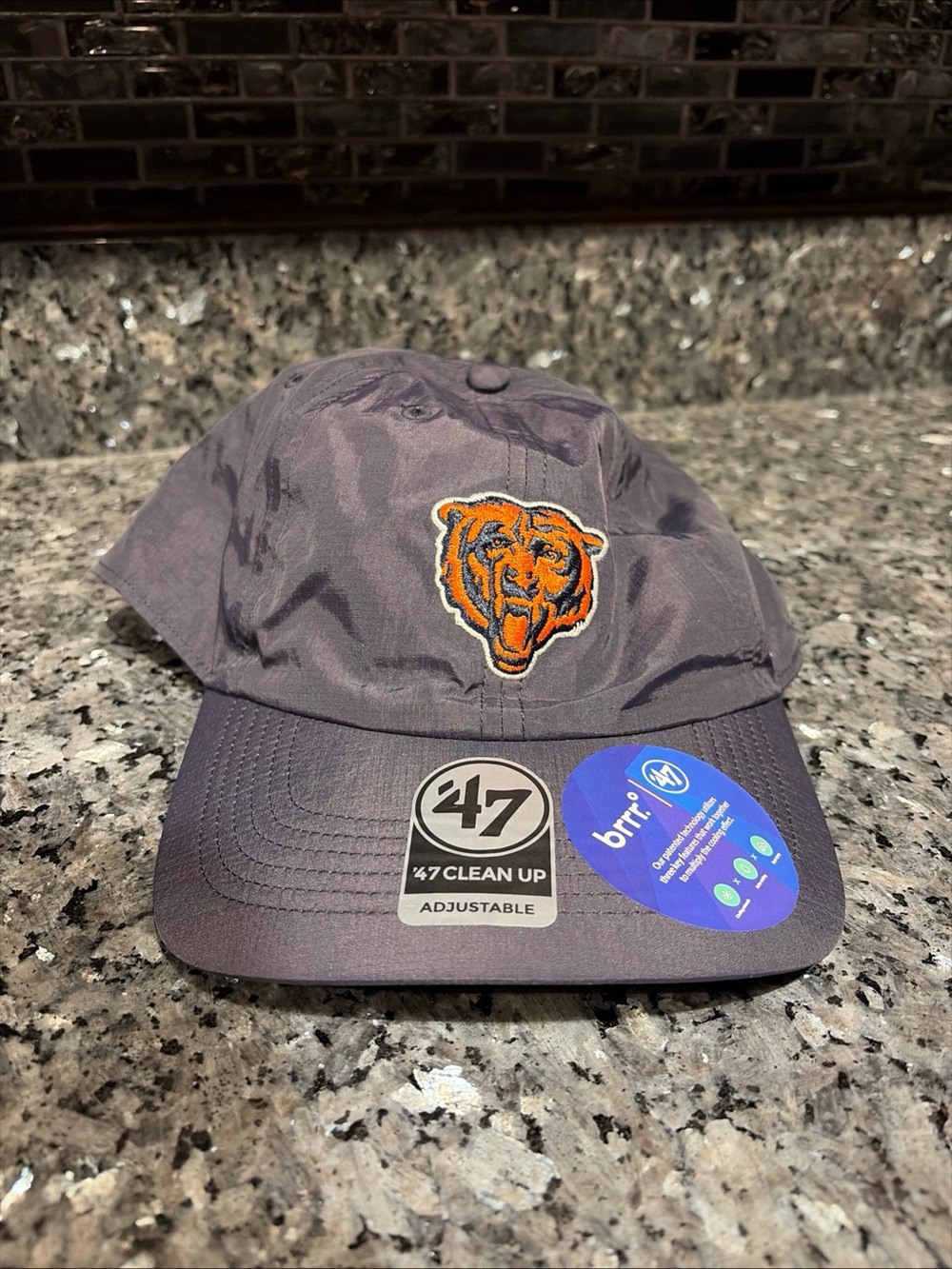 Chicago Bears '47 Brrr Nylon Navy Cleanup Adjustable Hat NWT NFL Cooling